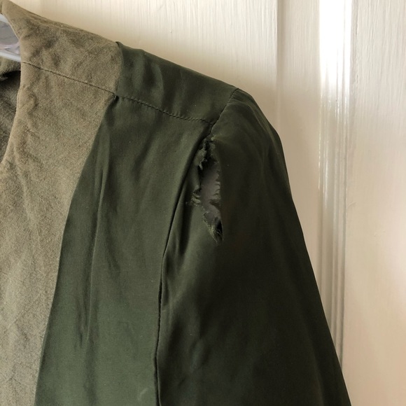 Elizabeth and James Cropped Military Green Jacket - Picture 7 of 10